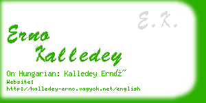 erno kalledey business card